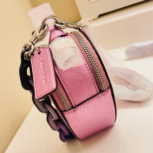 Coach Pink Metallic Heart Crossbody - Picture 10 of 10